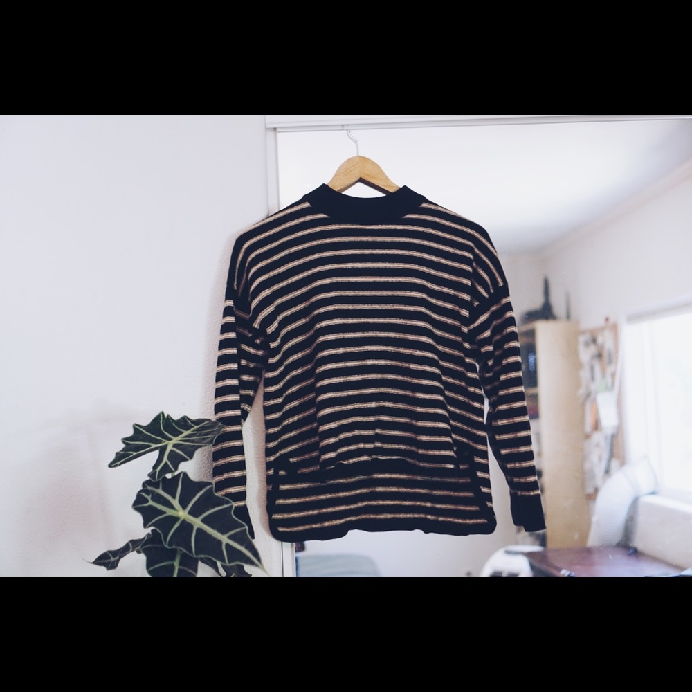 Madewell Cowl Neck Cropped Sweater